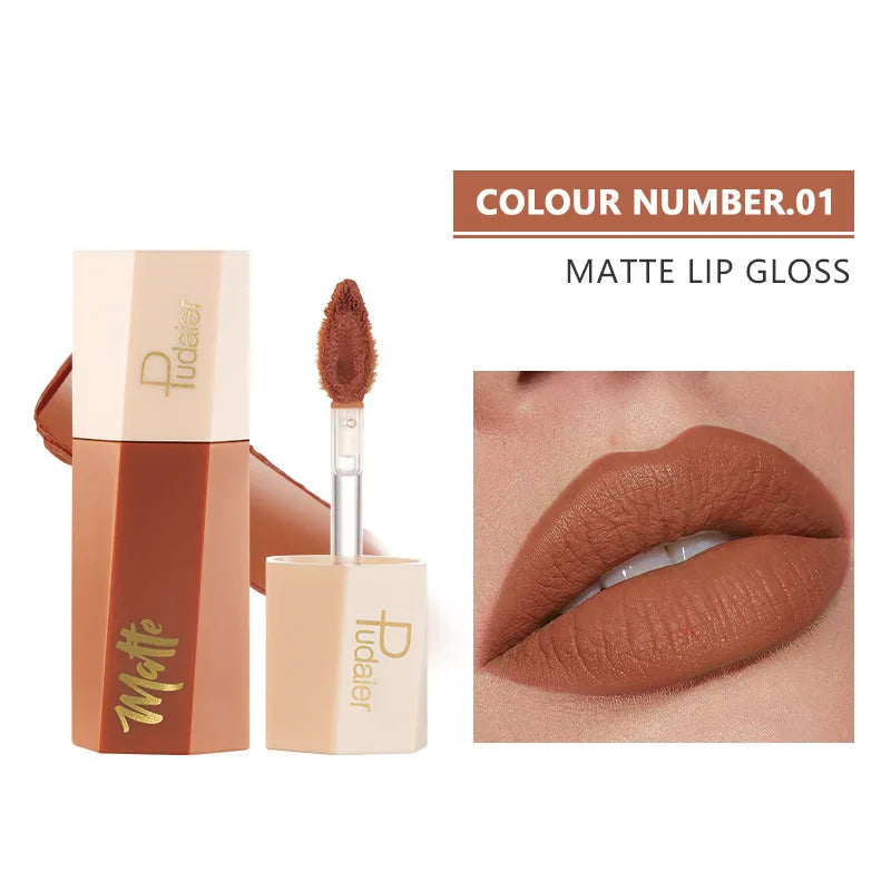 Matte Waterproof Velvet Nude Lipstick Sexy Red Brown Pigments Makeup