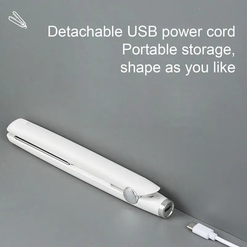 USB Curling Iron Hair Straightener Ceramic curler Mini Dual-Purpose Hair Straightener