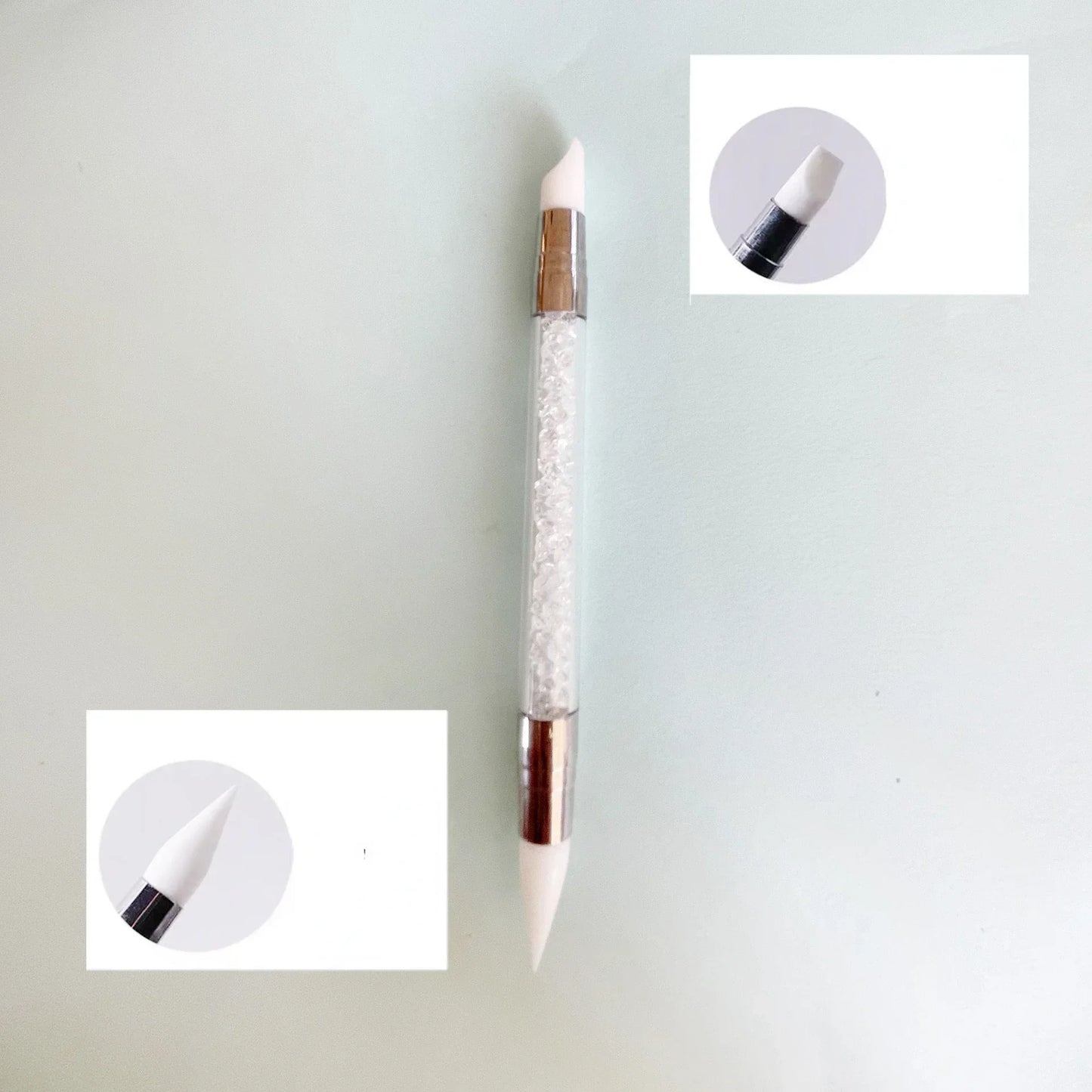 Double-ended Silicone Press Pen Wedge Deer Hoof Brush Nail Supplies Carving DIY Glitter Powder Sticker Manicure Tips Nail Tool