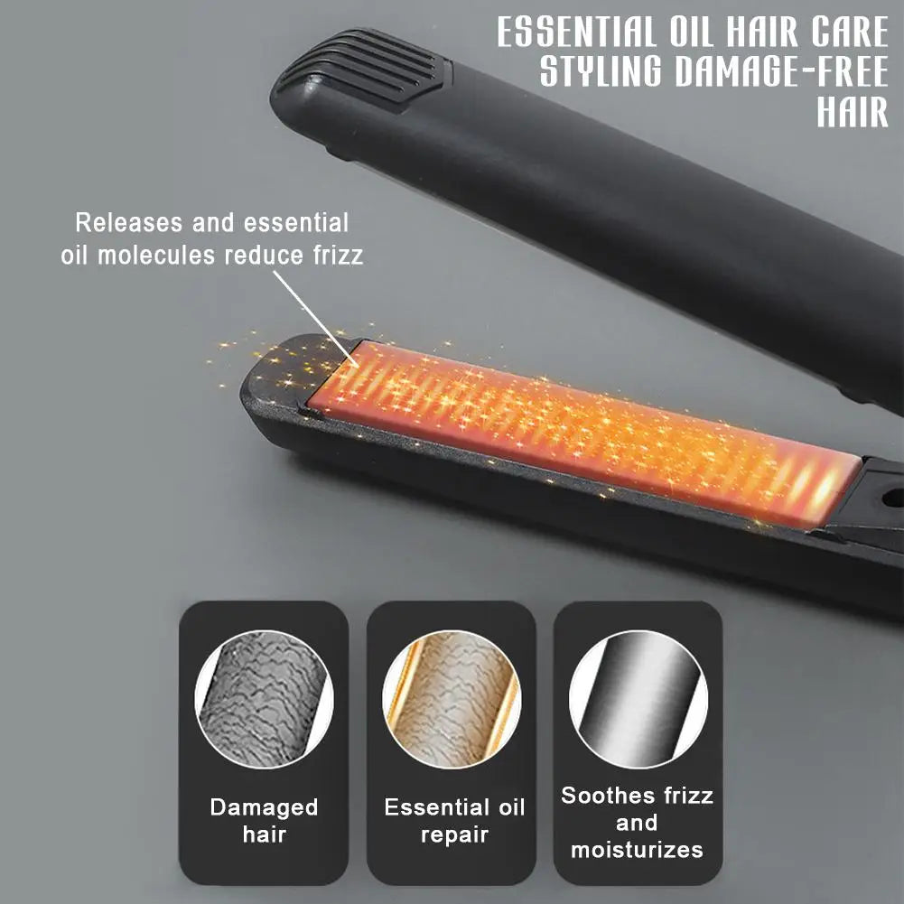 Portable Cordless Hair Straightener Curler Styling Flat Iron Rechargeable Split Professional