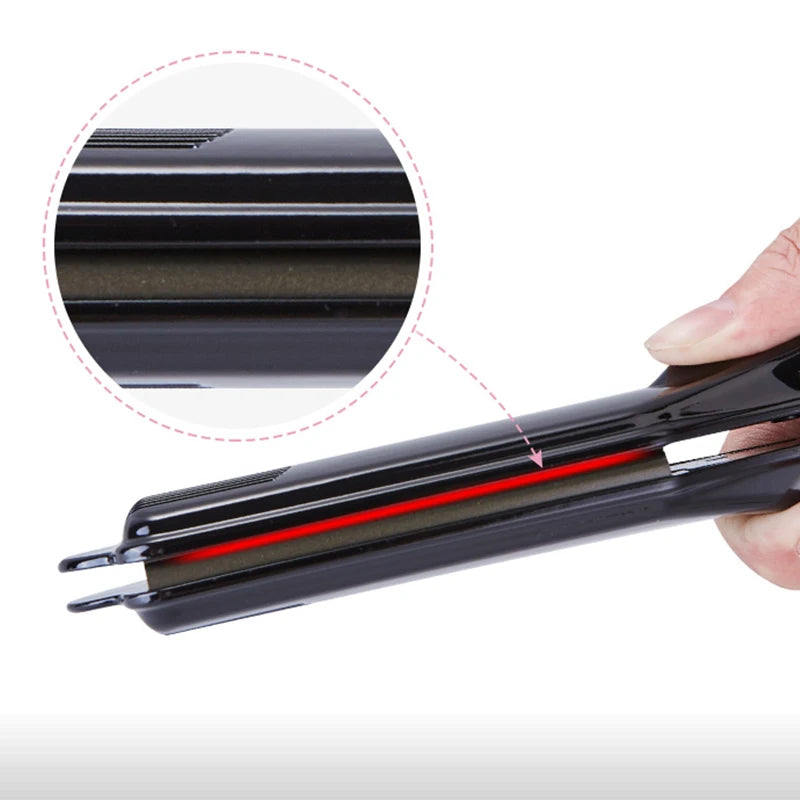 Professional Fluffy Hair Curler Corrugated Plate Wave Iron Flat Iron Fast Curling with Temperature