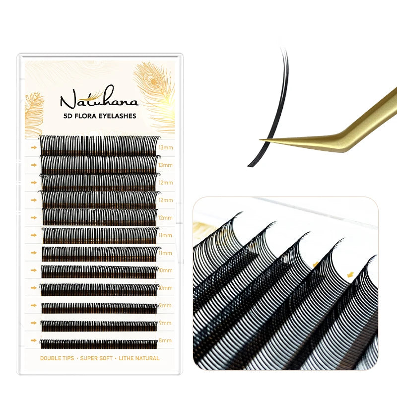 NATUHANA New 0.07mm Wet Eyelash Extension Manga Wispy Cosplay Type Spikes Lashes
