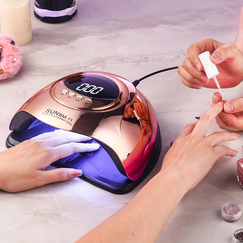 280W 66 LEDs UV LED Nail Lamp for Professional Nails Gel Polish Fast Curing Electroplated Drying Light Lamps 4 Timer Setting