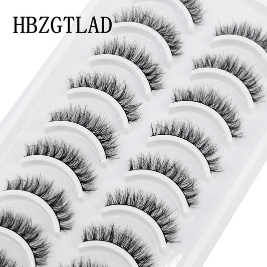 10 Pairs Natural Long False Eyelashes Fake Lashes Makeup 3d Mink Lashes Extension Short Eyelash Mink Eyelashes for Beauty