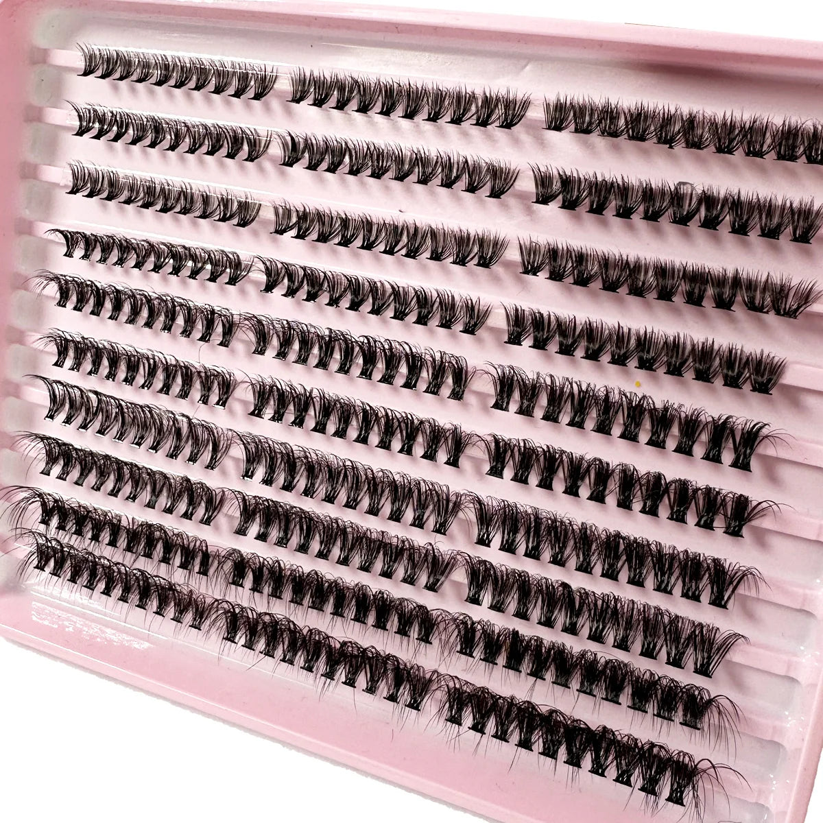 New 300/640Pcs D Fluffy Thick Eyelash Clusters D Curl Wispy Individual Lashes 60+80+100 Mix Eyelash Extensions False Eyelashes