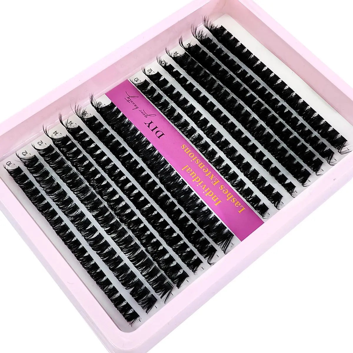 60D/80D/100D Mix Tray Eyelash Clusters 10-18mm Mix Wispy Individual Lashes Extensions 266/280pcs DIY Mink False Eyelashes Makeup