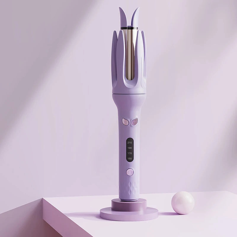 Hair Curler 28mm Negative Ions Electric Ceramic Curling Hair Stick Rotating Curl Waves Anti-Tangle Curling Iron Styler