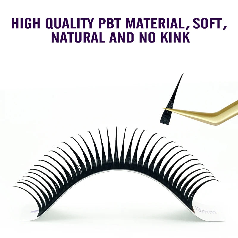 NATUHANA New 0.07mm Wet Eyelash Extension Manga Wispy Cosplay Type Spikes Lashes