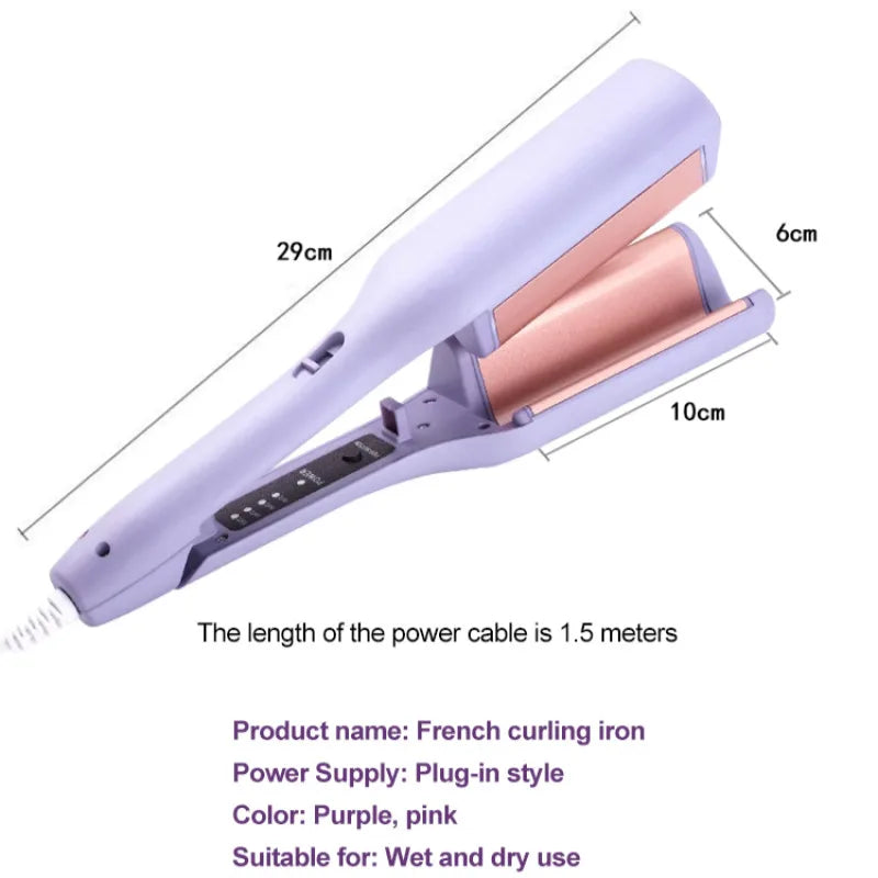 French egg roll curling iron wavy wool curling splint negative ion water ripple large curl