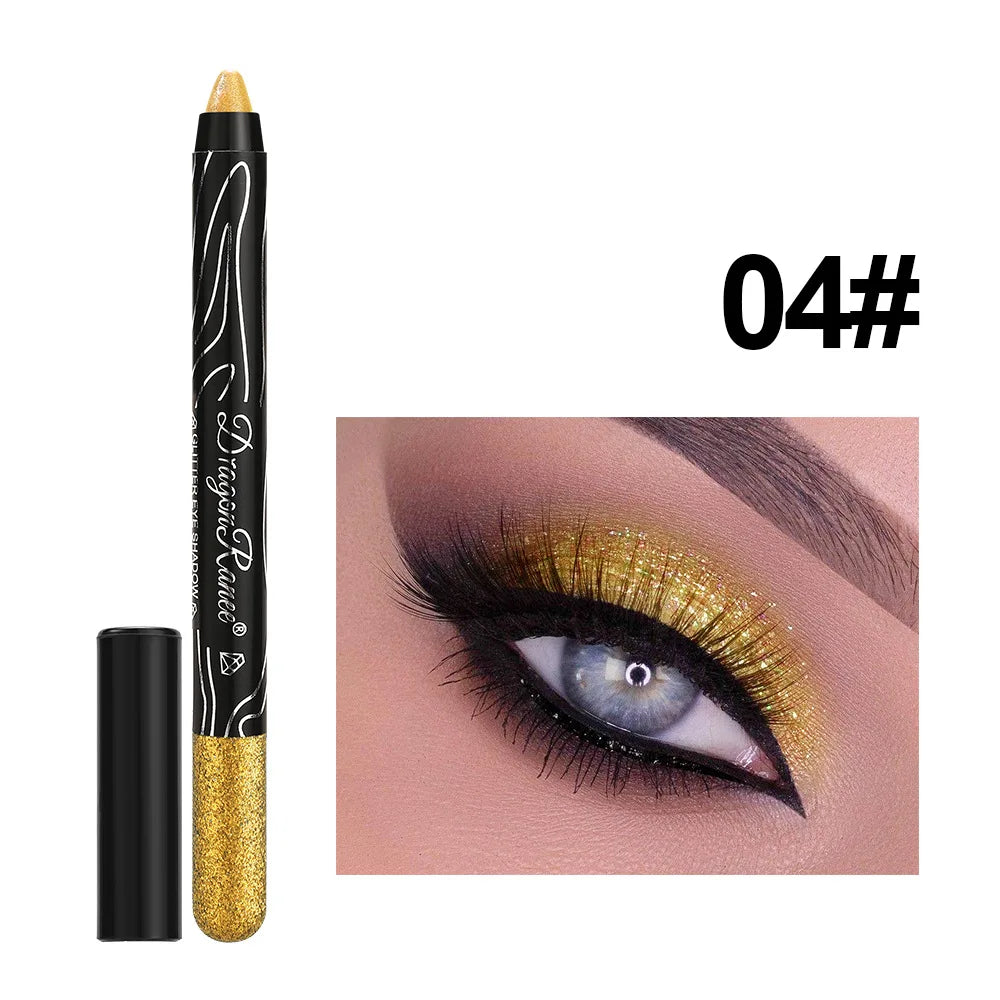 1Pc Metallic Purple Eyeshadow Pencil Glitter Silkworm Liner Pen Highlighter