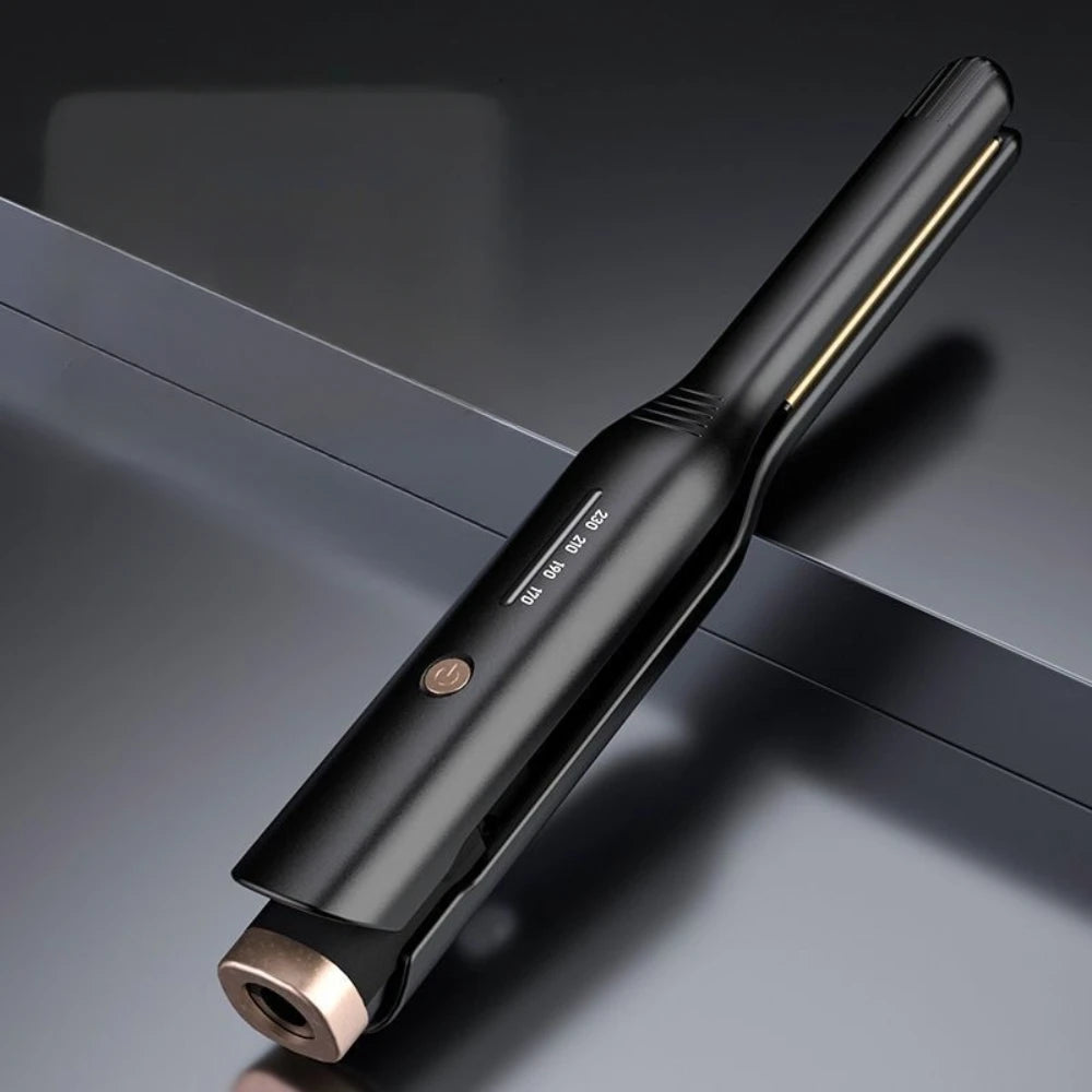 2 In 1 Hair Straightener & Curler Small Flat Iron Ceramic Hair Crimper Corrugation Short Hair