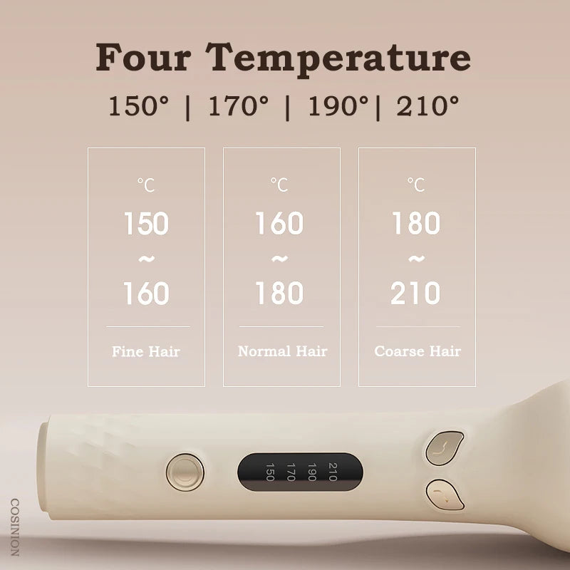 Hair Curler 28mm Negative Ions Electric Ceramic Curling Hair Stick Rotating Curl Waves Anti-Tangle Curling Iron Styler