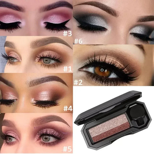 Double Color Lazy Eyeshadow with Mirror Small Mushroom Head Eye Shadow Brush