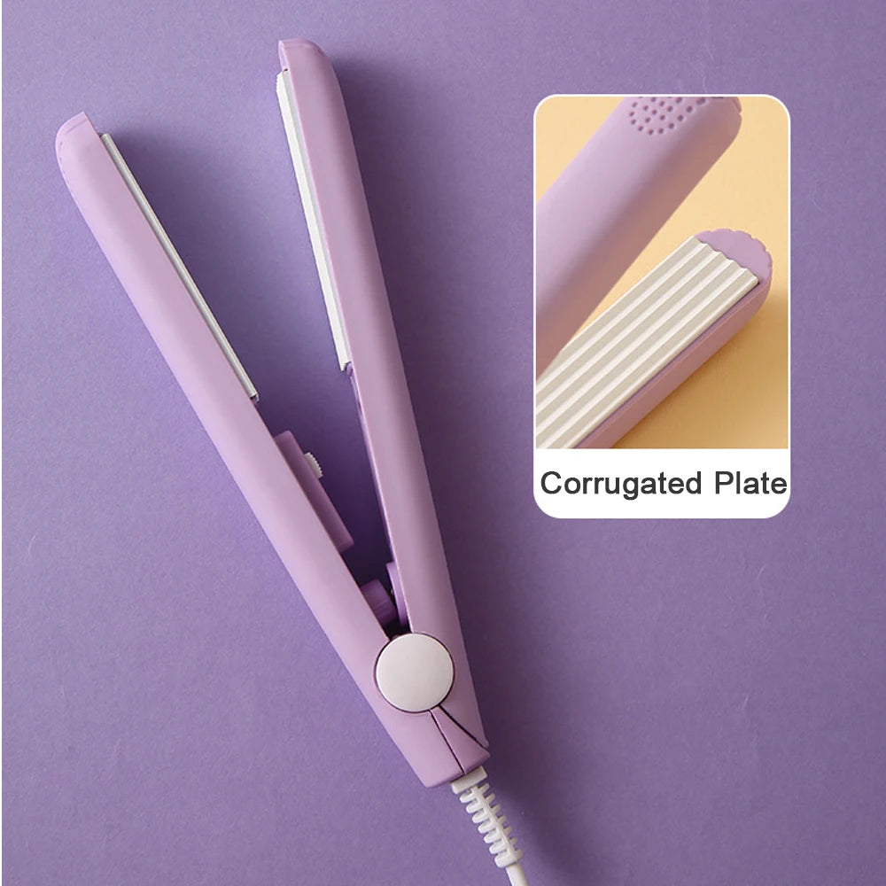 Fluffy Splint Flat Iron Curling Corrugated Plate Pro Electric Hair Crimper For All Hair Lengths