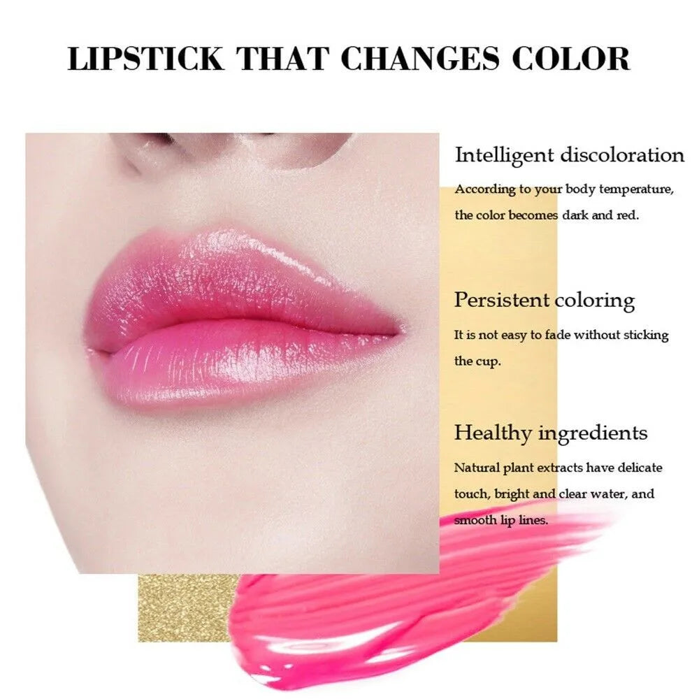 Aloe Vera Magic Lip Balm Color Change Natural Moisture Lipstick Temperature Nutritious Safe Ingredients Care Makeup Lips