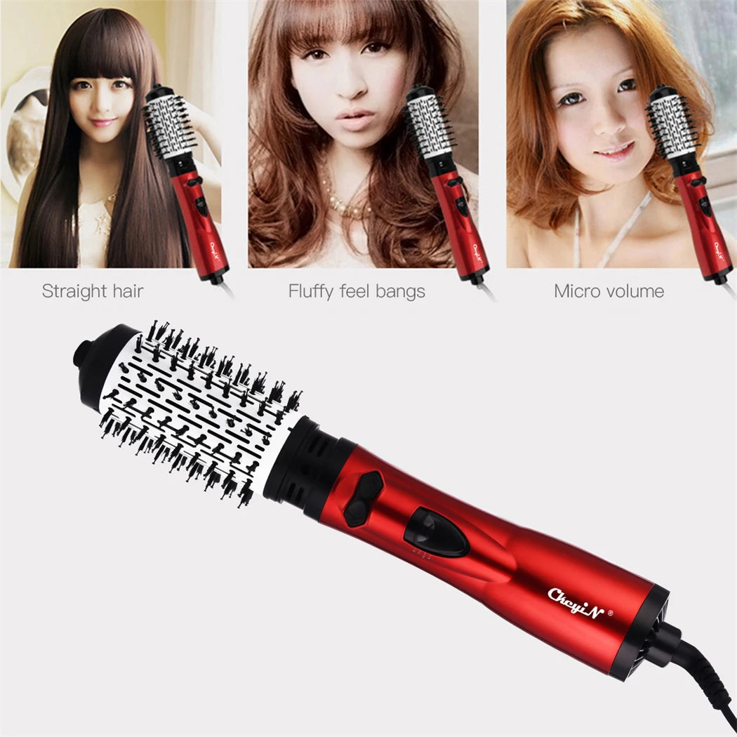 CkeyiN Hair Dryer Brush 2 In 1 Hot Air Spin Brush Curling Straightening Styling Auto-Rotating