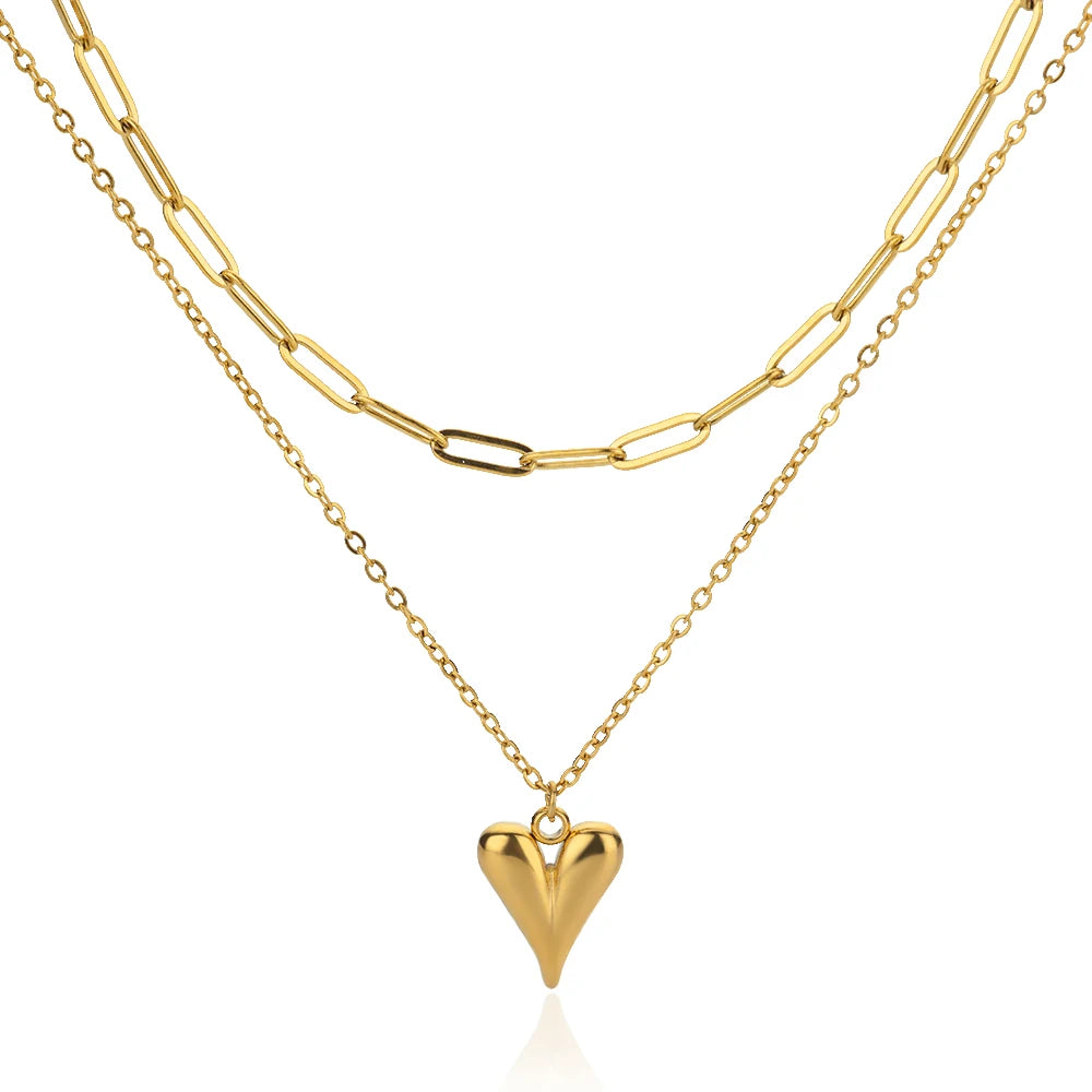 Fashion Stone Opal Oval Necklace For Women Stainless Steel Gold Color Oval Stone Pendant Necklace Wedding Aesthetic Jewelry Gift