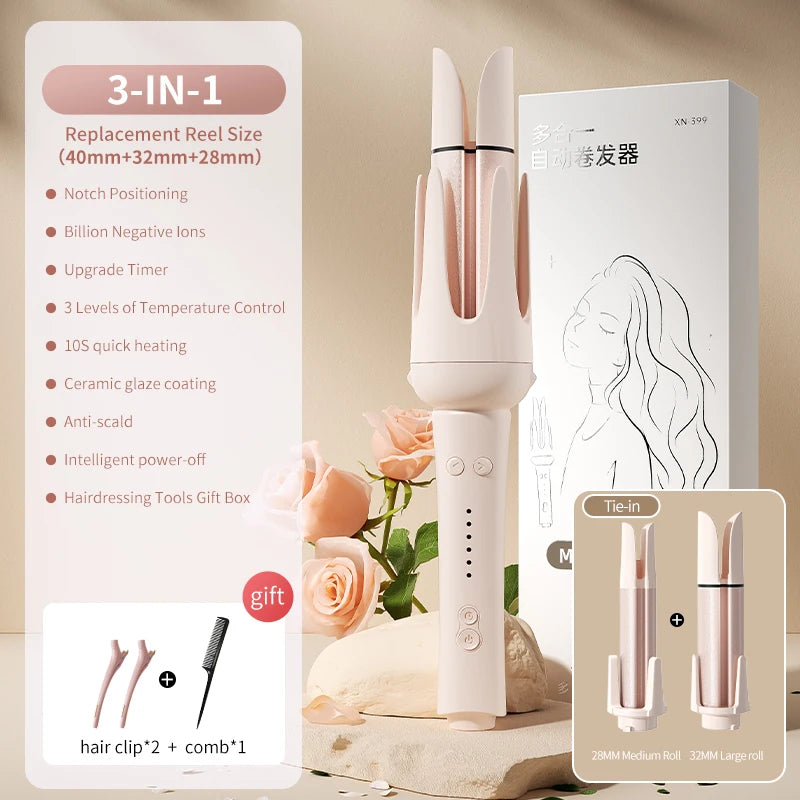 Automatic Hair Curler Auto Rotating Ceramic Hair Roller 40mm Big waver Professional Curling Iron