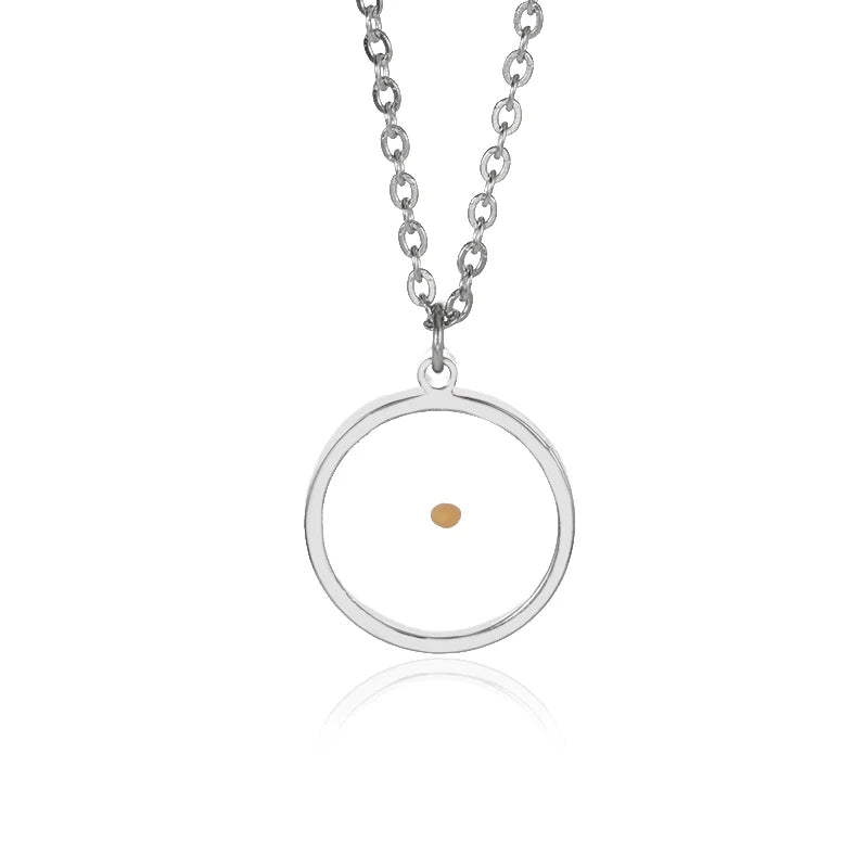 Fashion Stone Opal Oval Necklace For Women Stainless Steel Gold Color Oval Stone Pendant Necklace Wedding Aesthetic Jewelry Gift