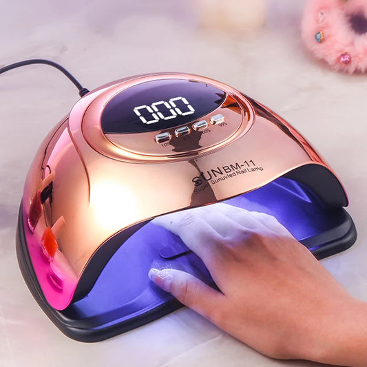 280W 66 LEDs UV LED Nail Lamp for Professional Nails Gel Polish Fast Curing Electroplated Drying Light Lamps 4 Timer Setting
