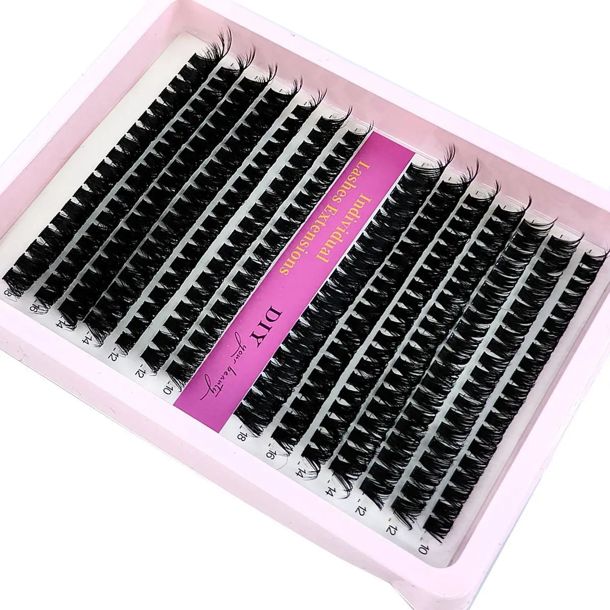 60D/80D/100D Mix Tray Eyelash Clusters 10-18mm Mix Wispy Individual Lashes Extensions 266/280pcs DIY Mink False Eyelashes Makeup