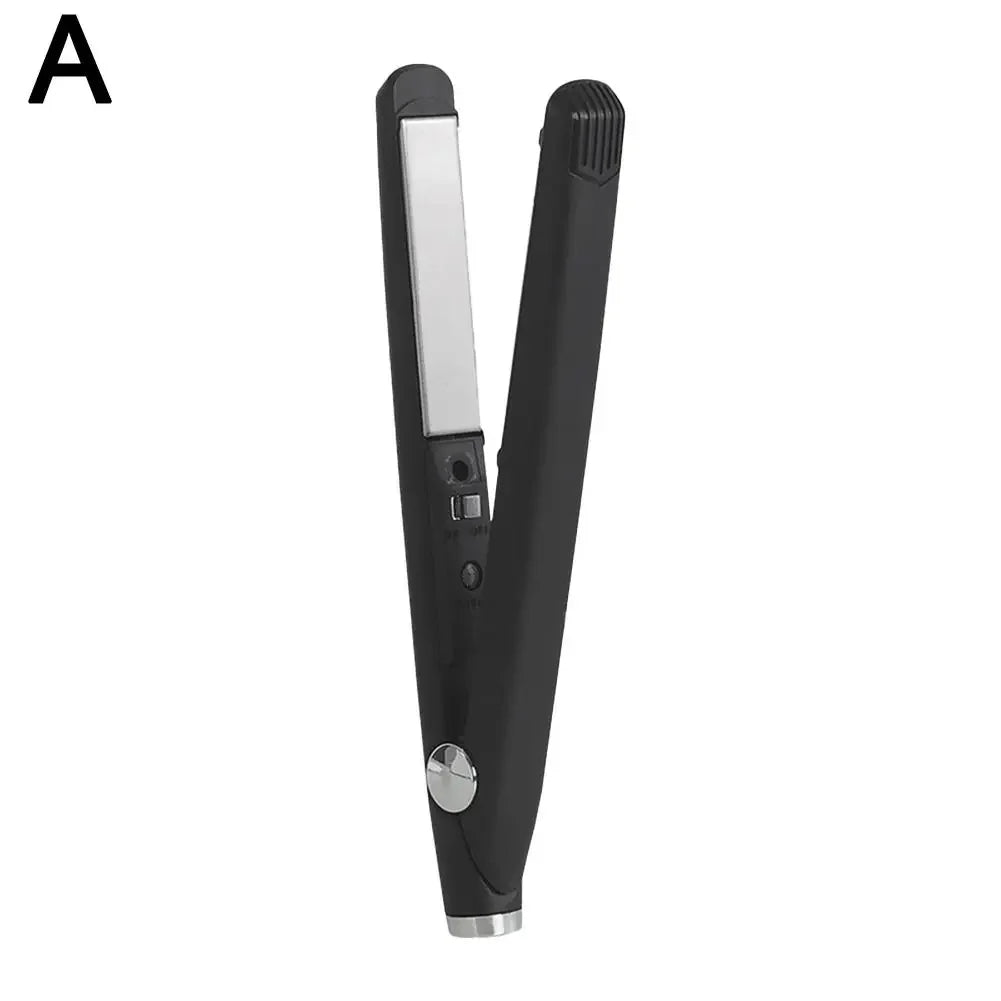 Portable Cordless Hair Straightener Curler Styling Flat Iron Rechargeable Split Professional