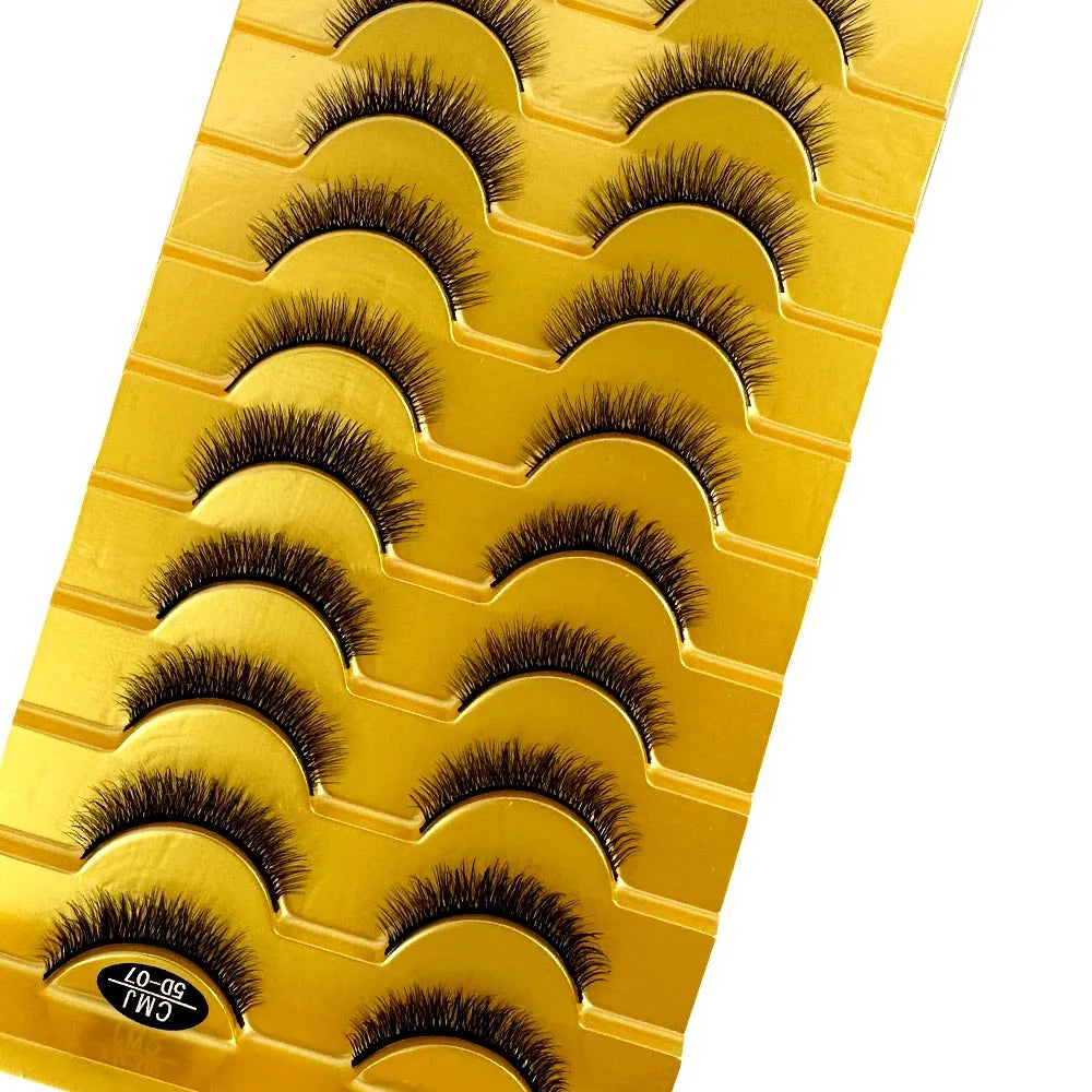 3D Faux Mink False Eyelashes Natural Long Fluffy Eye Lashes Wispy Makeup Beauty Extension Short Fake Eyelashes