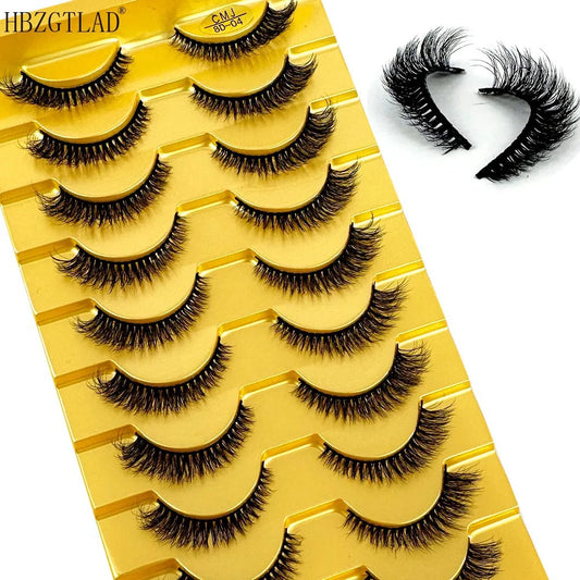 3D Faux Mink False Eyelashes Natural Long Fluffy Eye Lashes Wispy Makeup Beauty Extension Short Fake Eyelashes