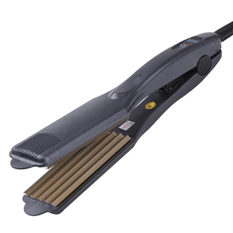 Professional Fluffy Hair Curler Corrugated Plate Wave Iron Flat Iron Fast Curling with Temperature