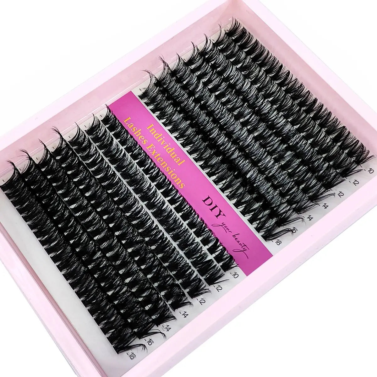 60D/80D/100D Mix Tray Eyelash Clusters 10-18mm Mix Wispy Individual Lashes Extensions 266/280pcs DIY Mink False Eyelashes Makeup