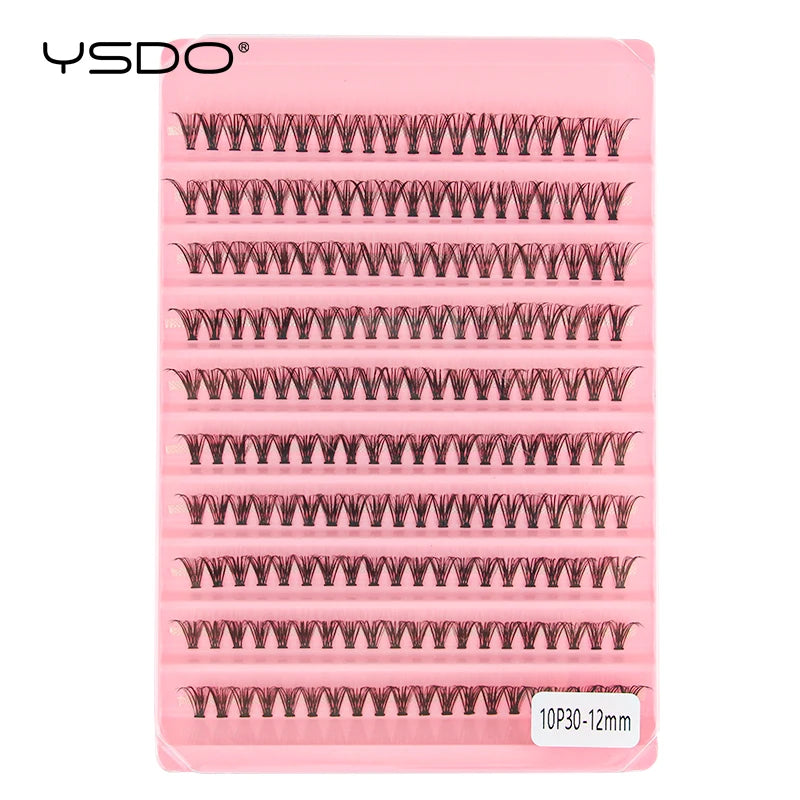YSDO 10/14 Rows Natural Eyelash Extension Premade Volume Fans Individual Lashes Mink False Eyelashes Cluster Lashes Makeup Cilia