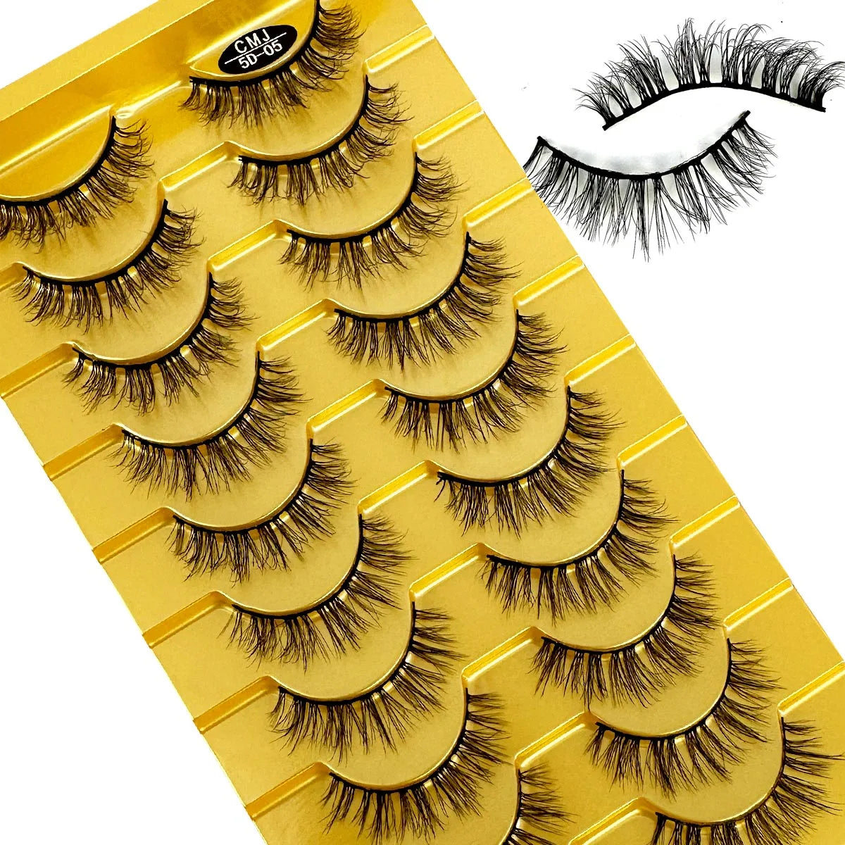 3D Faux Mink False Eyelashes Natural Long Fluffy Eye Lashes Wispy Makeup Beauty Extension Short Fake Eyelashes