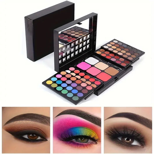 78 Color Eyeshadow Palette Waterproof Makeup Eye Shadow Palette Glitter Matte Pigmented Powder Pressed Shine Eyeshadow Cosmetic