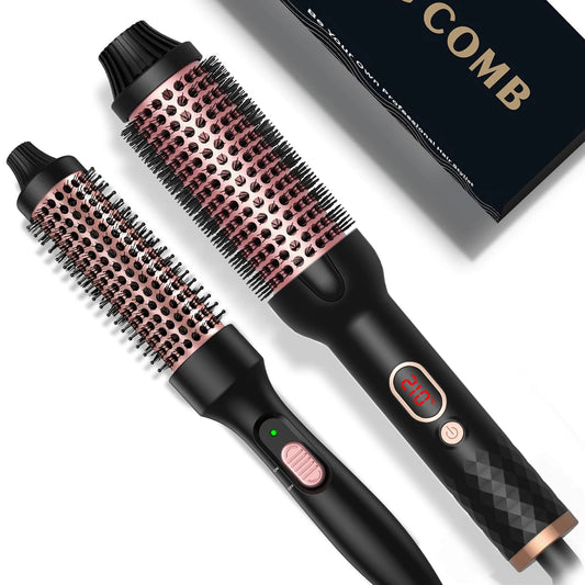 Fast Heating 210°C Ceramic Hair Curler Comb 32/38mm Fluffy Curling Wand Hot Brush