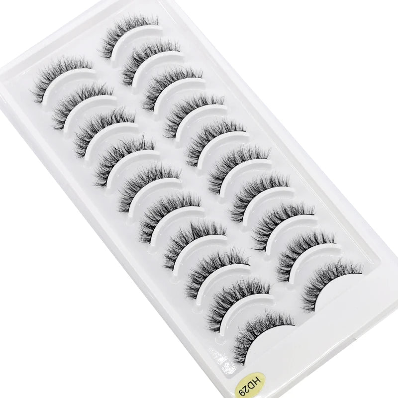 10 Pairs Natural Long False Eyelashes Fake Lashes Makeup 3d Mink Lashes Extension Short Eyelash Mink Eyelashes for Beauty