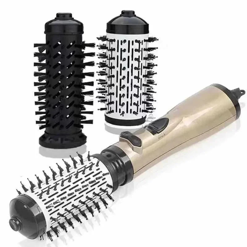 3 in 1 Rotating Hair Dryer Electric Comb Hair Straightener Brush Dryer Brush Hot Air Comb