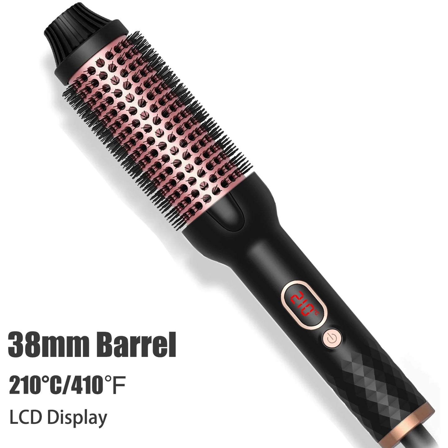 Fast Heating 210°C Ceramic Hair Curler Comb 32/38mm Fluffy Curling Wand Hot Brush