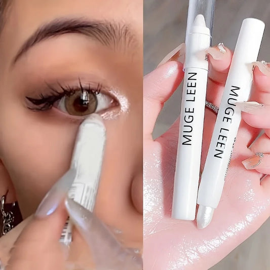 Highlighter Pen Pearlescent Matte White Silvery Brighten  Eyeshadow