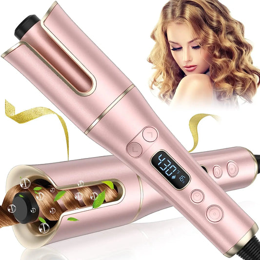 Hair Curler Curling Iron Wand with 4 Temperatures & 3 Timers & LCD Display  Curling Iron
