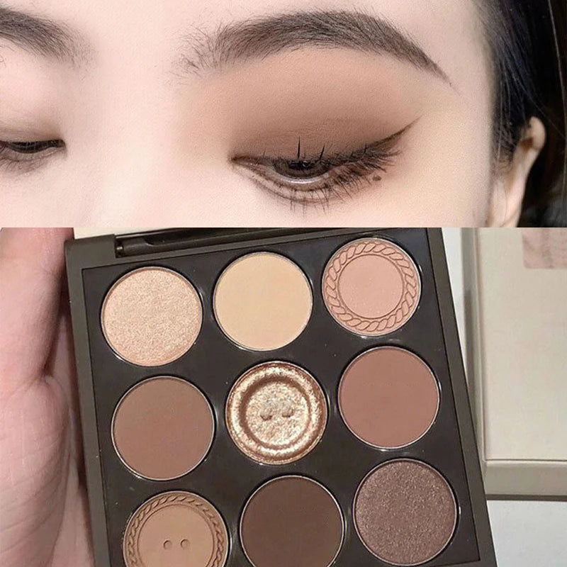 \w Daily Makeup Brown Eye Shadow Palette Shimmer Matte Lasting Pearl Fine Shimmer