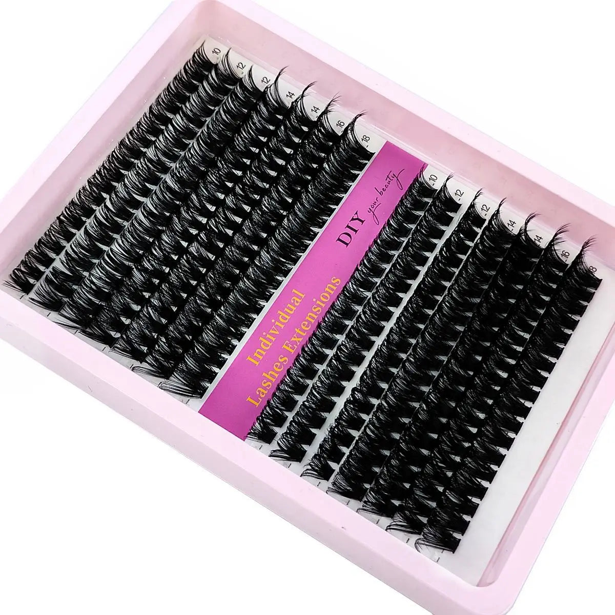 60D/80D/100D Mix Tray Eyelash Clusters 10-18mm Mix Wispy Individual Lashes Extensions 266/280pcs DIY Mink False Eyelashes Makeup