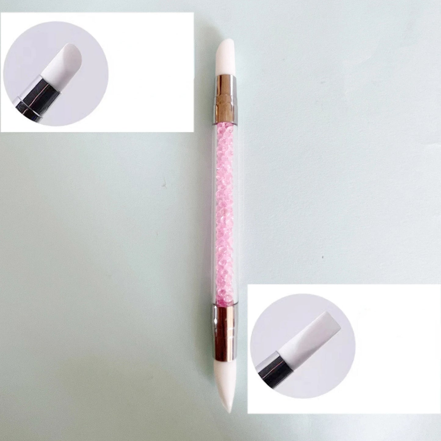 Double-ended Silicone Press Pen Wedge Deer Hoof Brush Nail Supplies Carving DIY Glitter Powder Sticker Manicure Tips Nail Tool