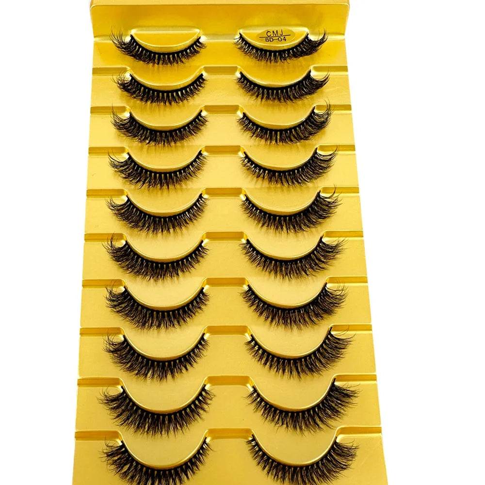 3D Faux Mink False Eyelashes Natural Long Fluffy Eye Lashes Wispy Makeup Beauty Extension Short Fake Eyelashes