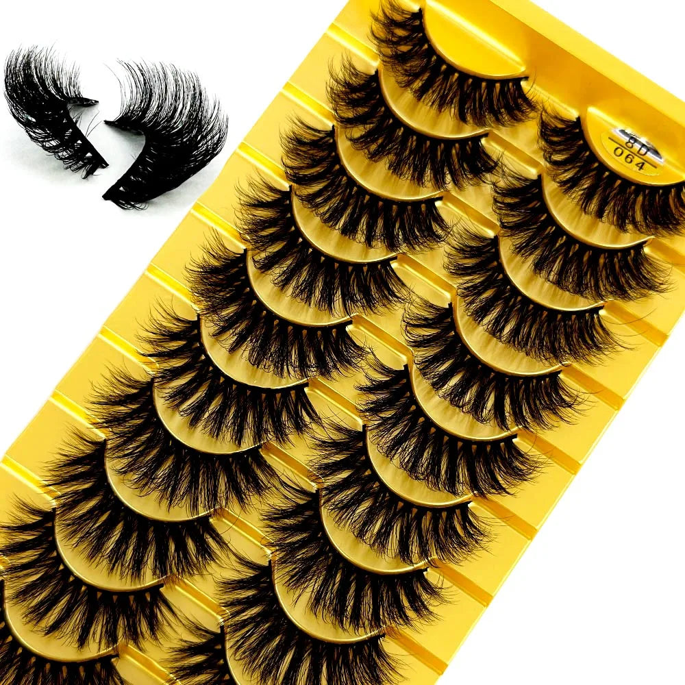 3D Faux Mink False Eyelashes Natural Long Fluffy Eye Lashes Wispy Makeup Beauty Extension Short Fake Eyelashes