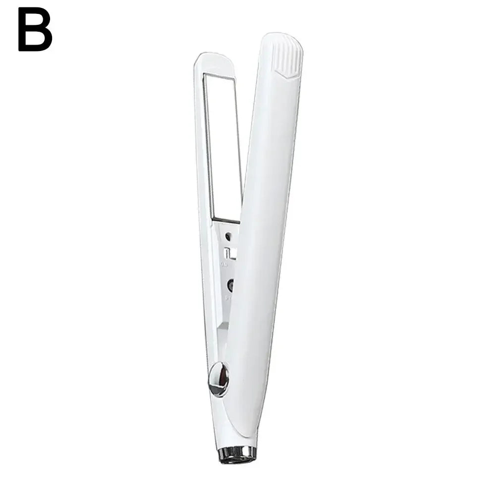 Portable Cordless Hair Straightener Curler Styling Flat Iron Rechargeable Split Professional