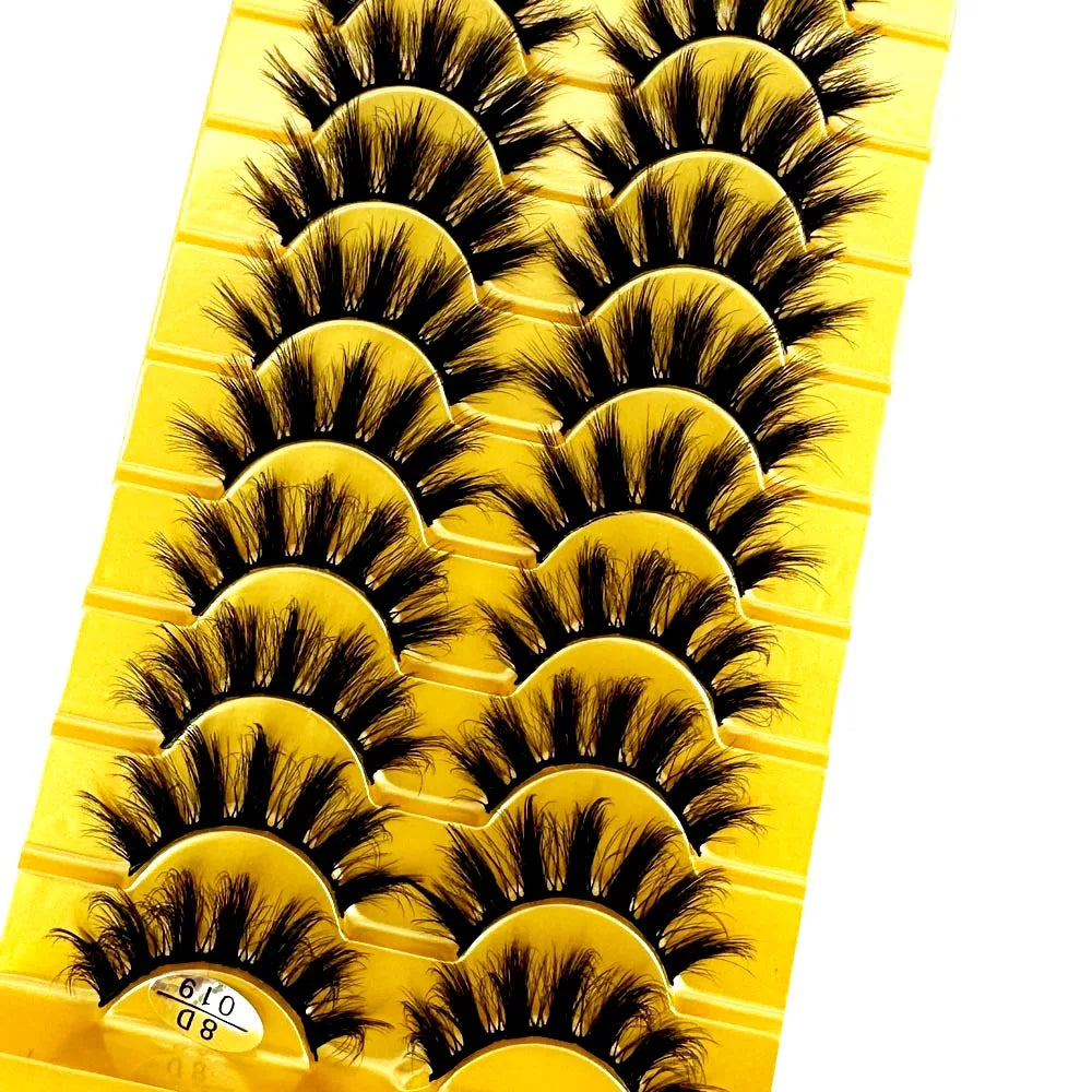 3D Faux Mink False Eyelashes Natural Long Fluffy Eye Lashes Wispy Makeup Beauty Extension Short Fake Eyelashes