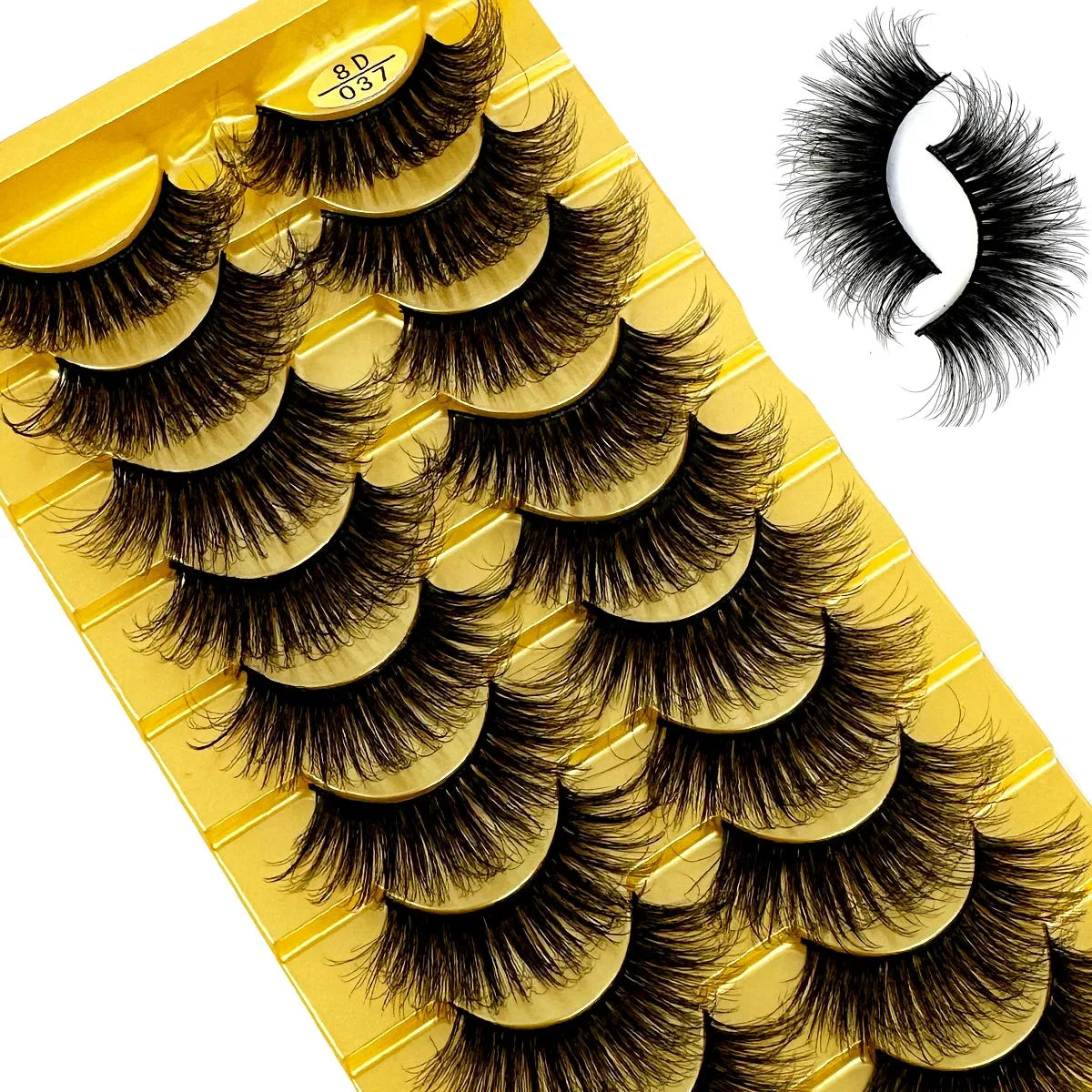 3D Faux Mink False Eyelashes Natural Long Fluffy Eye Lashes Wispy Makeup Beauty Extension Short Fake Eyelashes