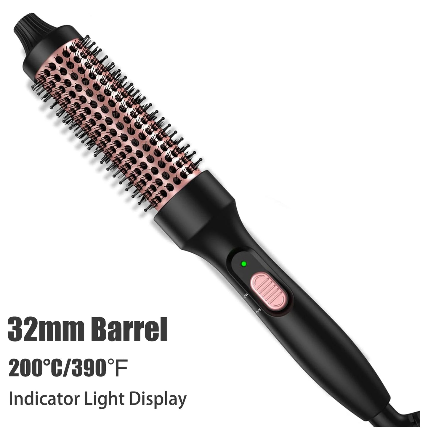 Fast Heating 210°C Ceramic Hair Curler Comb 32/38mm Fluffy Curling Wand Hot Brush