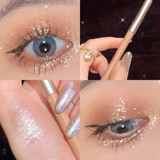Sweet Mint Lying Silkworm Pencil Galaxy Glitter Eyeshadow Pen Long-lasting