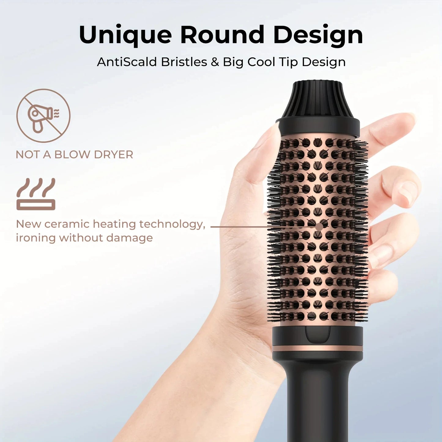 Valentine Gift Hair Curler Straightener Electric Hair Brushes Hot Comb Professional Curling Iron